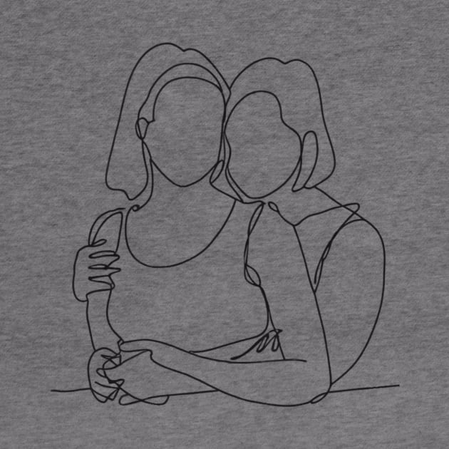 Minimalist Lesbian Couple in Love by Perspektiva